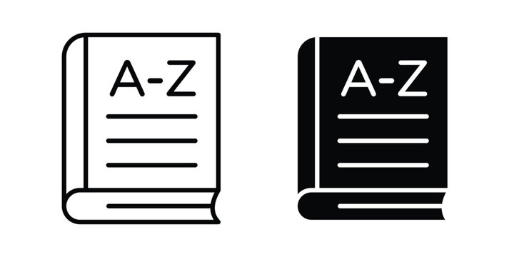 Dictionaries icon or symbol for web and mobile