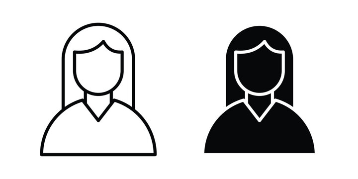 female icon or symbol for web and mobile