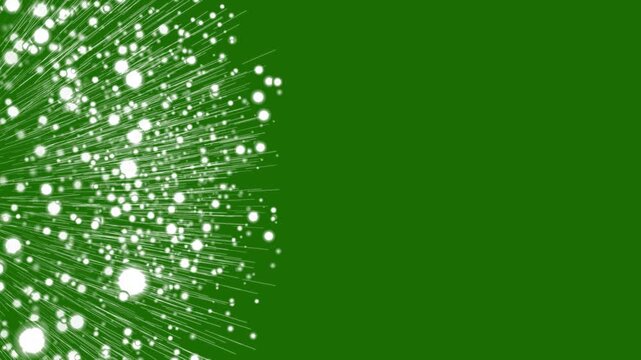 2D Luxury magic particle wipe effect, glitter dust trail transition animation, fire dust particles, fire sparks impact effect background, spark slash explosion animation on green background in UHD, 4K