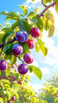 Baum mit Pflaumen 