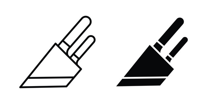 Kitchen knife block icon or symbol for web and mobile