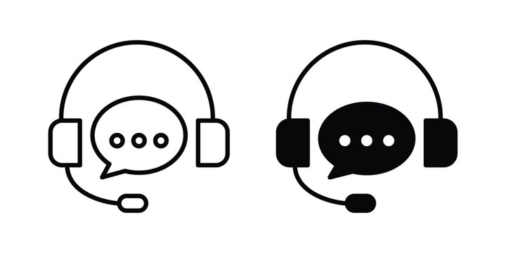 Live chat icon or symbol for web and mobile