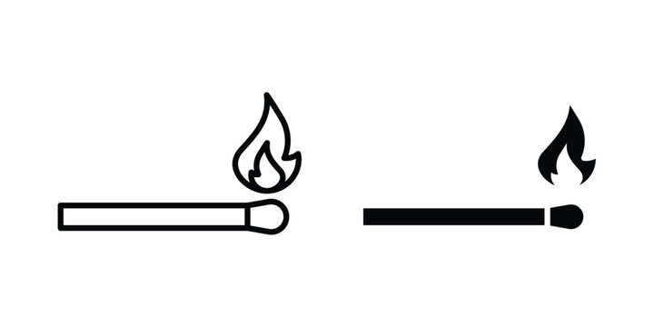 matchstick icon or symbol for web and mobile