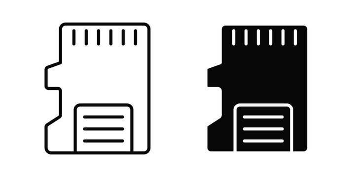Memory card icon or symbol for web and mobile
