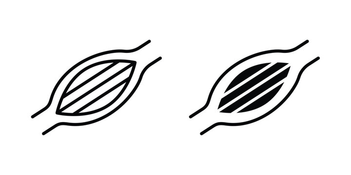 muscle strain icon or symbol for web and mobile