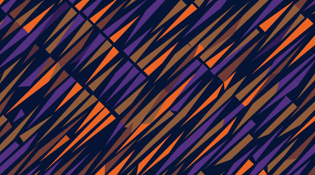 Diagonal Abstract Geometric Pattern Background of Jagged Shapes in Purple Orange and Brown