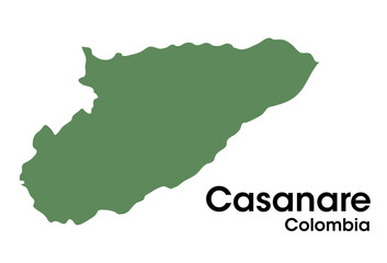 Obraz premium casanare colombia map in vectors