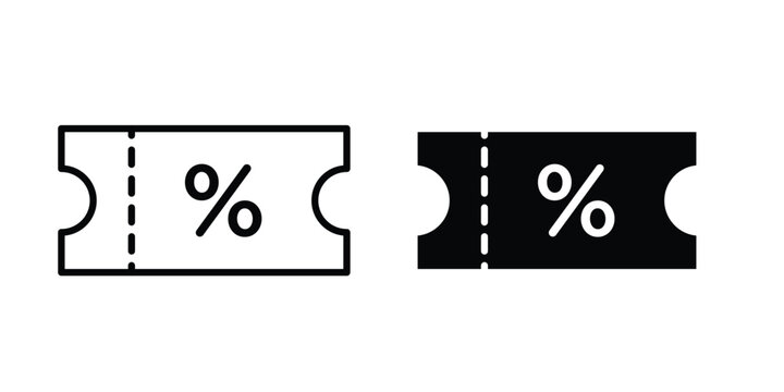 Promo code icon or symbol for web and mobile
