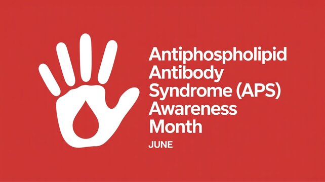 Antiphospholipid Antibody Syndrome APS Awareness Month June Red Promotional Graphic