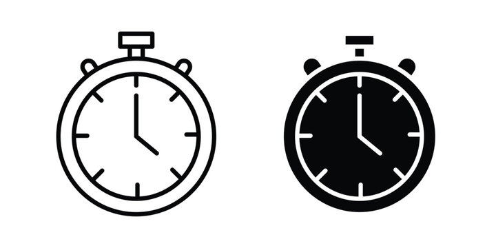 Stopwatch icon or symbol for web and mobile