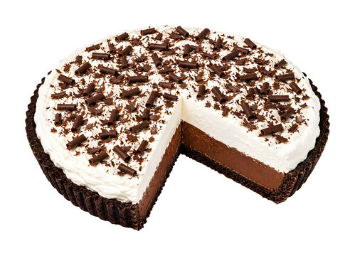 mississippi mud pie isolated on transparent background