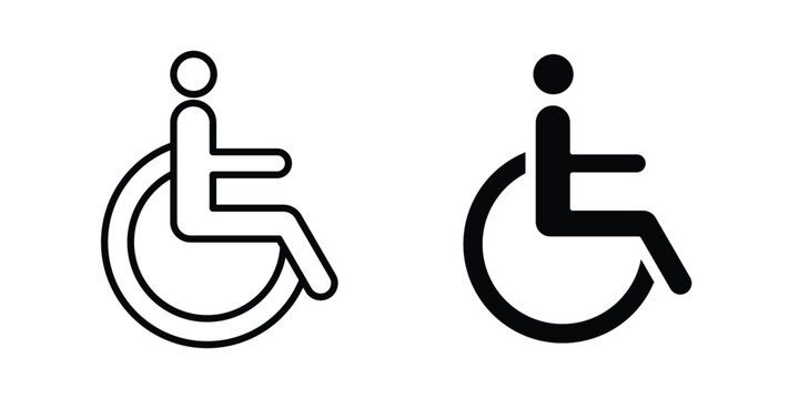 Wheelchair icon or symbol for web and mobile