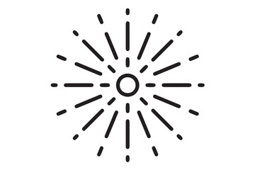 Abstract Fireworks Burst Icon - Celebration, Party, and Explosion Spark Symbol © Thiru Selvam 