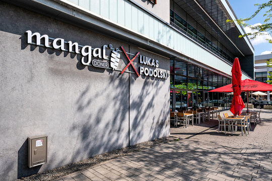 Gummersbach, Germany - May 9, 2026: mangal D&ouml;ner Lukas Podolski kebap shop