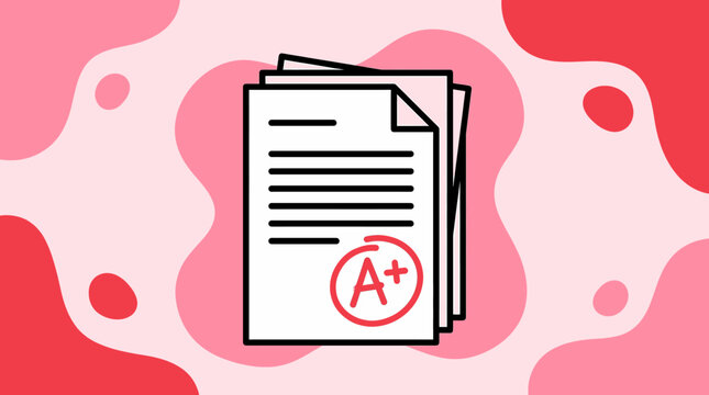 Academic Achievement a Plus Grade Paper Exam Report Document Icon