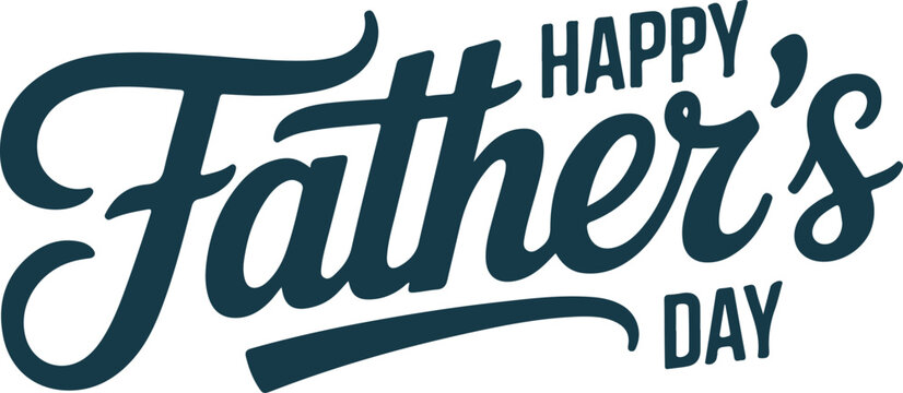 Happy Father&rsquo;s Day Hand Lettering Typography Vector Design