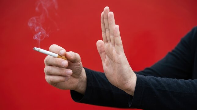 World mental health day stop smoking for wellbeing and a healthy mind