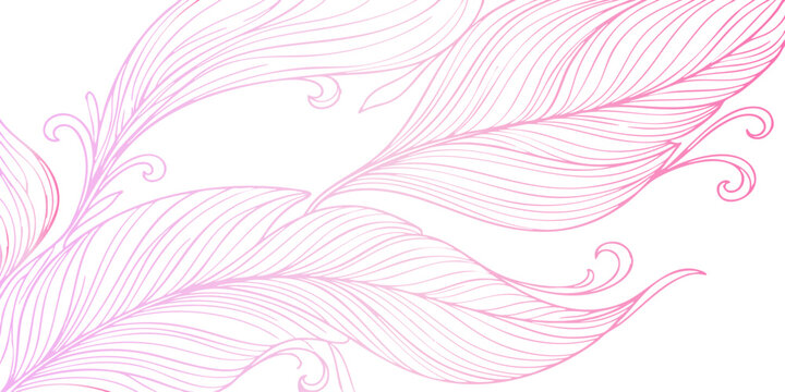 An abstract pink and blue background design featuring a wave pattern with floral elements, elegant vector lines, and a smooth curve texture for a modern wallpaper backdrop string