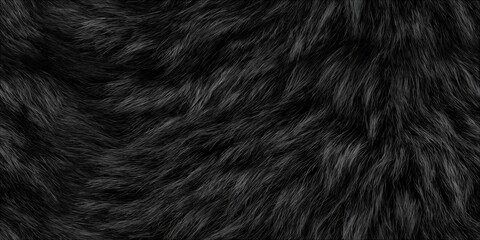 Naklejka premium black fur repeating tile pattern 