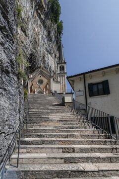 Pilgrimage church Madonna della Corona, Ferrara di Monte Baldo, Italy