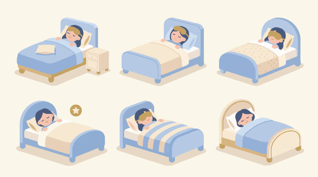 People Sleeping in Different Bed Positions.