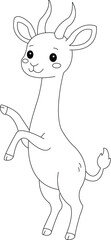 gerenuk coloring page for kids © puspitabormon