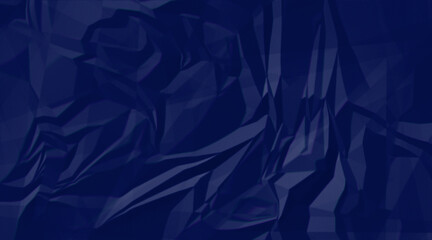 Obraz premium Abstract dark blue crumpled paper texture with geometric folds and shadows