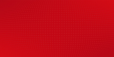 Fototapeta premium Abstract dots halftone red color pattern gradient texture with technology digital background. Pop art comics style.