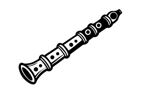 ney instrument silhouette illustration for traditional middle eastern music performance and acoustic design