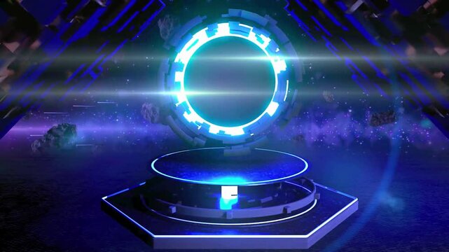 Digital Audio Waveform Concept: Blue Music Background in Ultra HD 4K