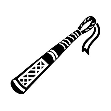 didgeridoo instrument symbol icon silhouette illustration for traditional indigenous music performance and acoustic design