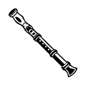 ney instrument symbol icon silhouette illustration for traditional middle eastern music performance and acoustic design