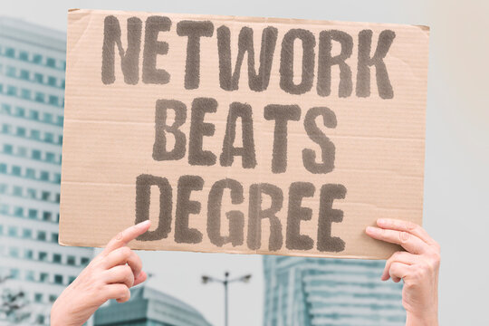 "Network Beats Degree" Who your parents know outweighs qualifications in career outcomes. PARENTS. QUALIFICATIONS. CAREER. OUTWEIGHS. NETWORK.