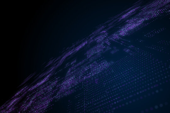 Block chain network. Blockchain network concept , Distributed register technology , Block chain text and computer connection background.