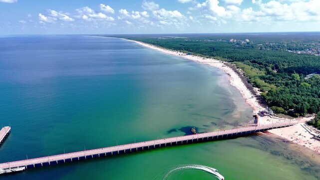 Palanga Coastline Drone Footage, Lithuania