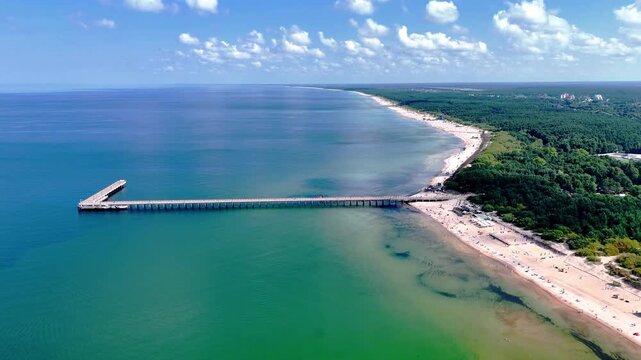 Palanga Coastline Drone Footage, Lithuania