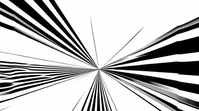 Symmetrical lines converging at central vanishing point in monochrome perspective