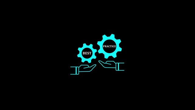 Best practice, business concept. Analyzing current operations, identifying areas for improvement, developing solutions and implementing changes to increase productivity and profitability.