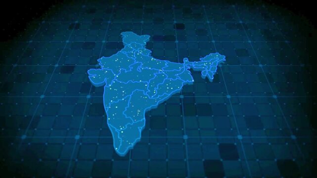 digital world map with binary code