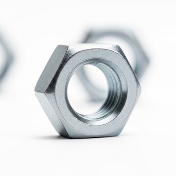 Hexagonal metal fasteners with threaded holes