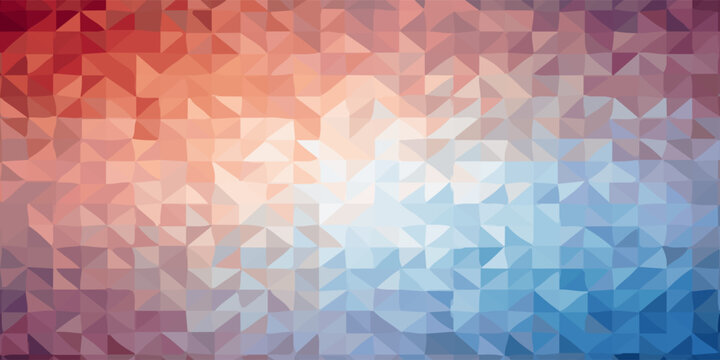 Abstract red triangle geometric pattern background on white background. Halftone triangles pattern. Abstract geometric gradient background. Vector illustration