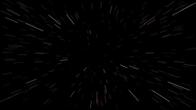 Warp Deceleration Space Flight Starfield Background 4K UHD ProRes Seamless Motion SciFi Cosmos Universe Astronomy VFX