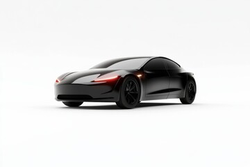 Fototapeta premium Futuristic electric car design concept on white background