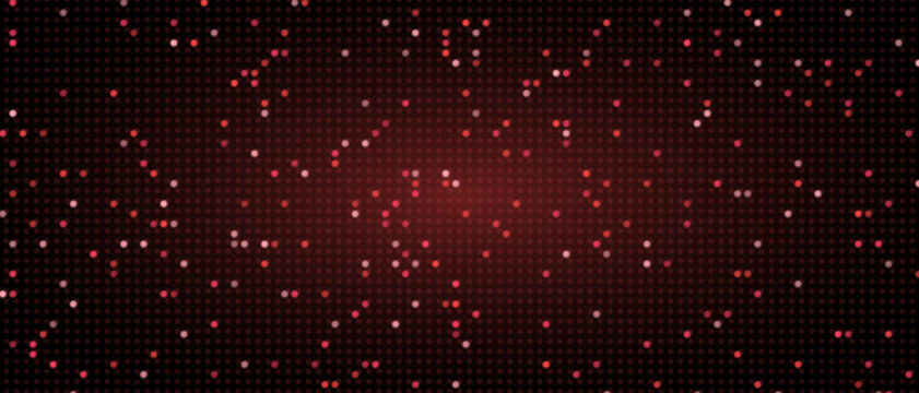 Abstract Red Digital Grid Background with Glowing Pixels and Data Particles for Technology, Cyber Security, and Big Data Visualization