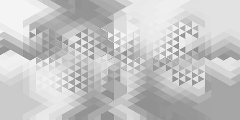 Fototapeta premium White and gray background. Geometric style. Mesh of triangles. Mosaic template for your design. Vector illustration. Eps 10