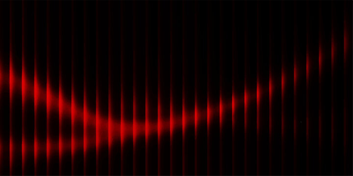 Dynamic red lines cascade down a dark background, creating a visually striking and modern design. The graphic exudes a sense of motion and energy.