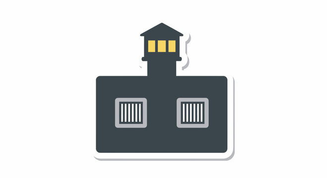 Prison Building with Watchtower.