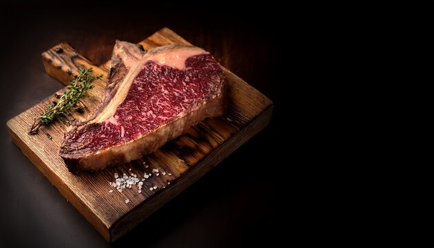 wagyu entrecote steak on aged wooden board emphasizing meat quality and artisanal cutting techniques