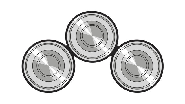 Fidget Spinner Toy Illustration.