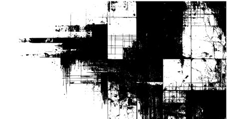 Fototapeta premium Grunge vertical distressed backgrounds with grid patterns and textured brush strokes 